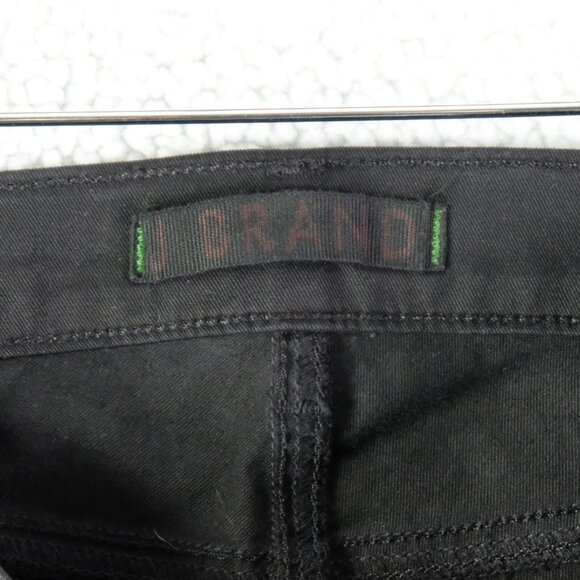 J Brand Jeans Womens 28 Black Bell Bottom Mid Rise Stretch Waxed Denim - Picture 13 of 15